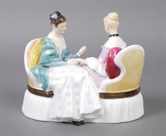 Appraisal: A Royal Doulton Porcelain Figural Group Width inches