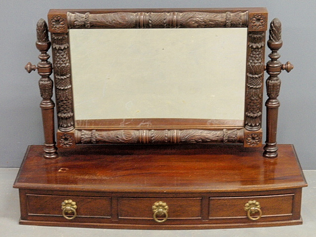 Appraisal: - Large Empire mahogany shaving stand h x w x