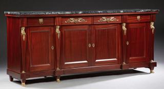 Appraisal: French First Empire Style Carved Mahogany Ormolu M French First