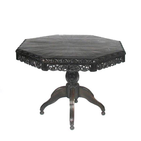 Appraisal: An Anglo Indian ebonized and carved center table height in