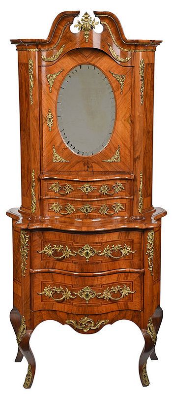 Appraisal: Italian Louis XV Style Bronze Mounted Cabinet Continental th century