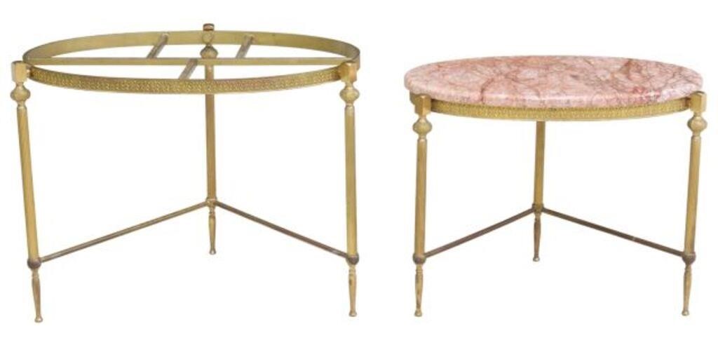 Appraisal: lot of French gilt metal nesting tables th c having