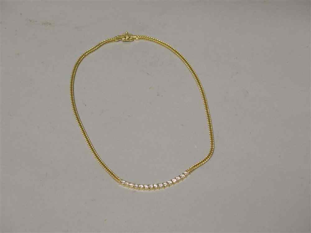 Appraisal: WALDHORN ADLER DIAMOND AND GOLD NECK CHAIN fashioned as a