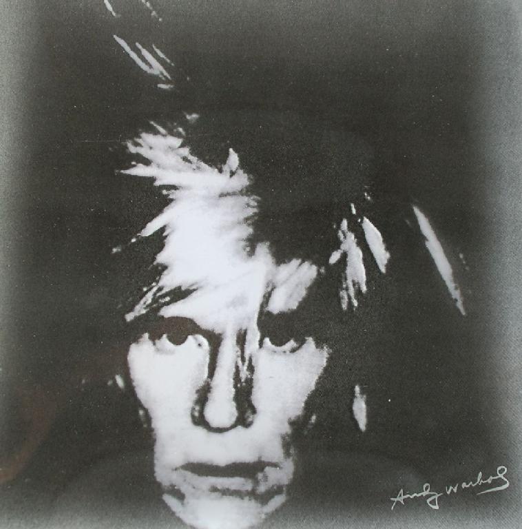 Appraisal: MODERN ROSENTHAL STUDIO LINE ANDY WARHOL 'SELF PORTRAIT' SQUARE GLASS