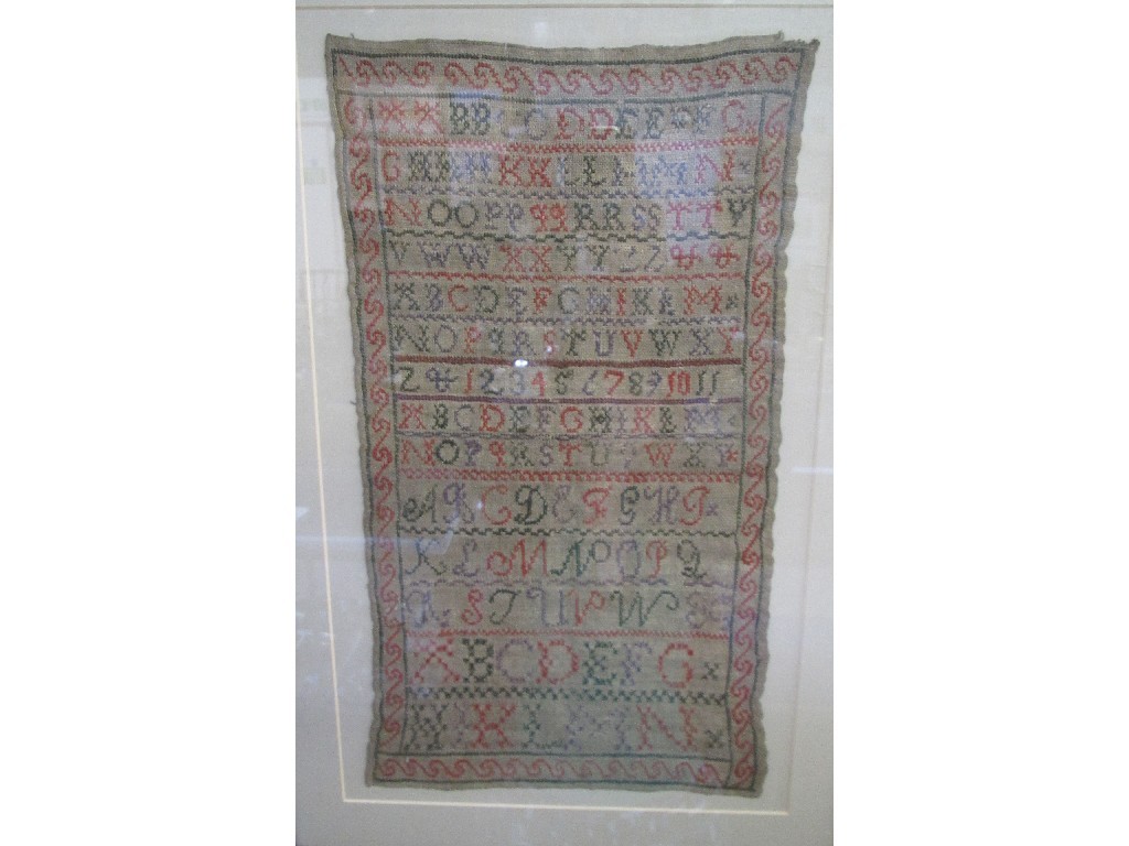 Appraisal: A framed sampler