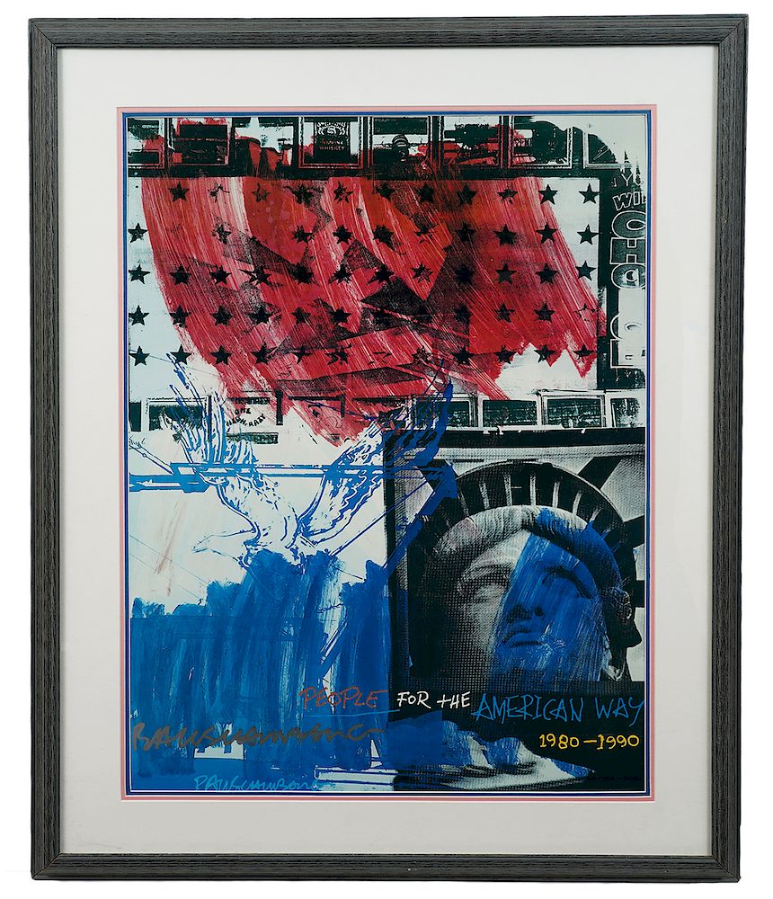 Appraisal: Robert Rauschenberg 'People For The American Way' Robert Rauschenberg U