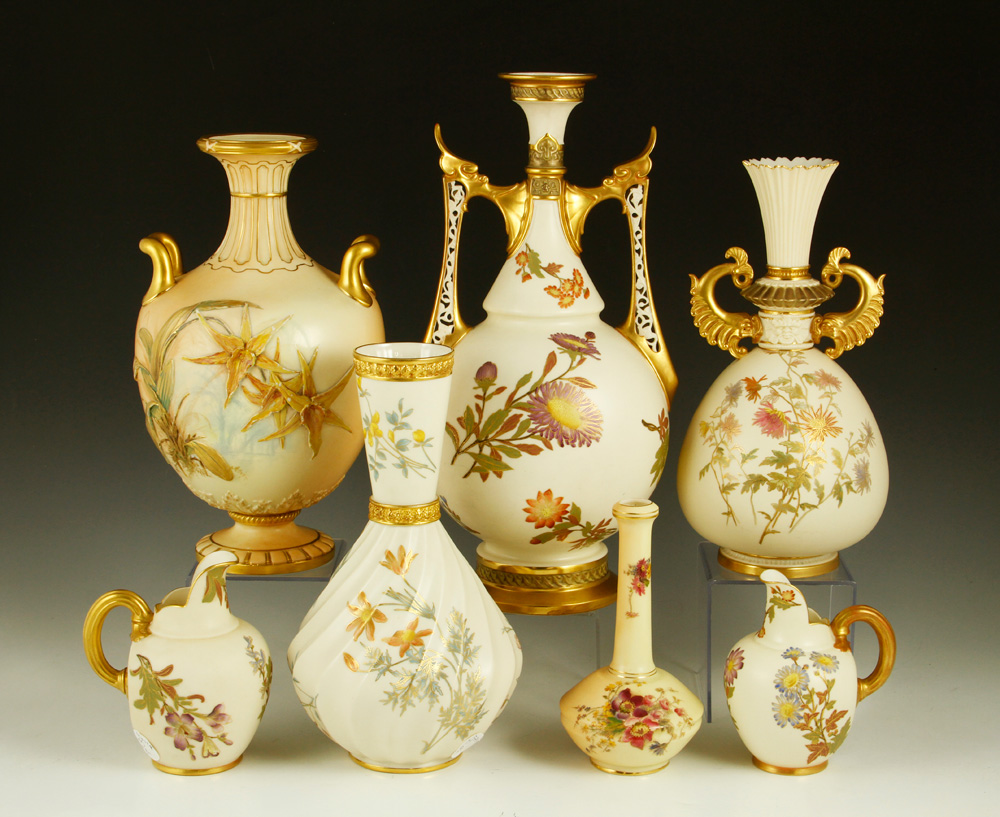 Appraisal: - Collection of Pieces of Royal Worcester Blush Ivory Collection