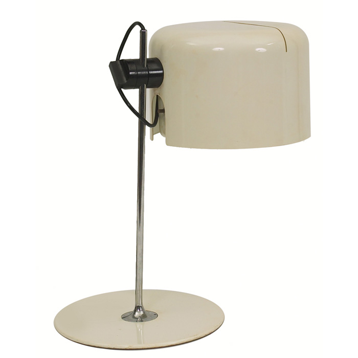 Appraisal: Joe Colombo Coup eacute table lamp by Oluce Italy white