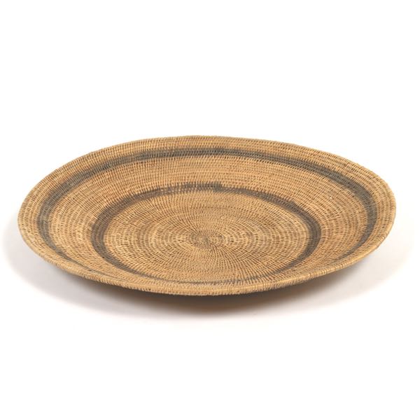 Appraisal: LARGE NATIVE AMERICAN PIMA DISH TRAY x Coil woven dish