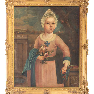 Appraisal: English School th Century Portrait of a Girl in Pink