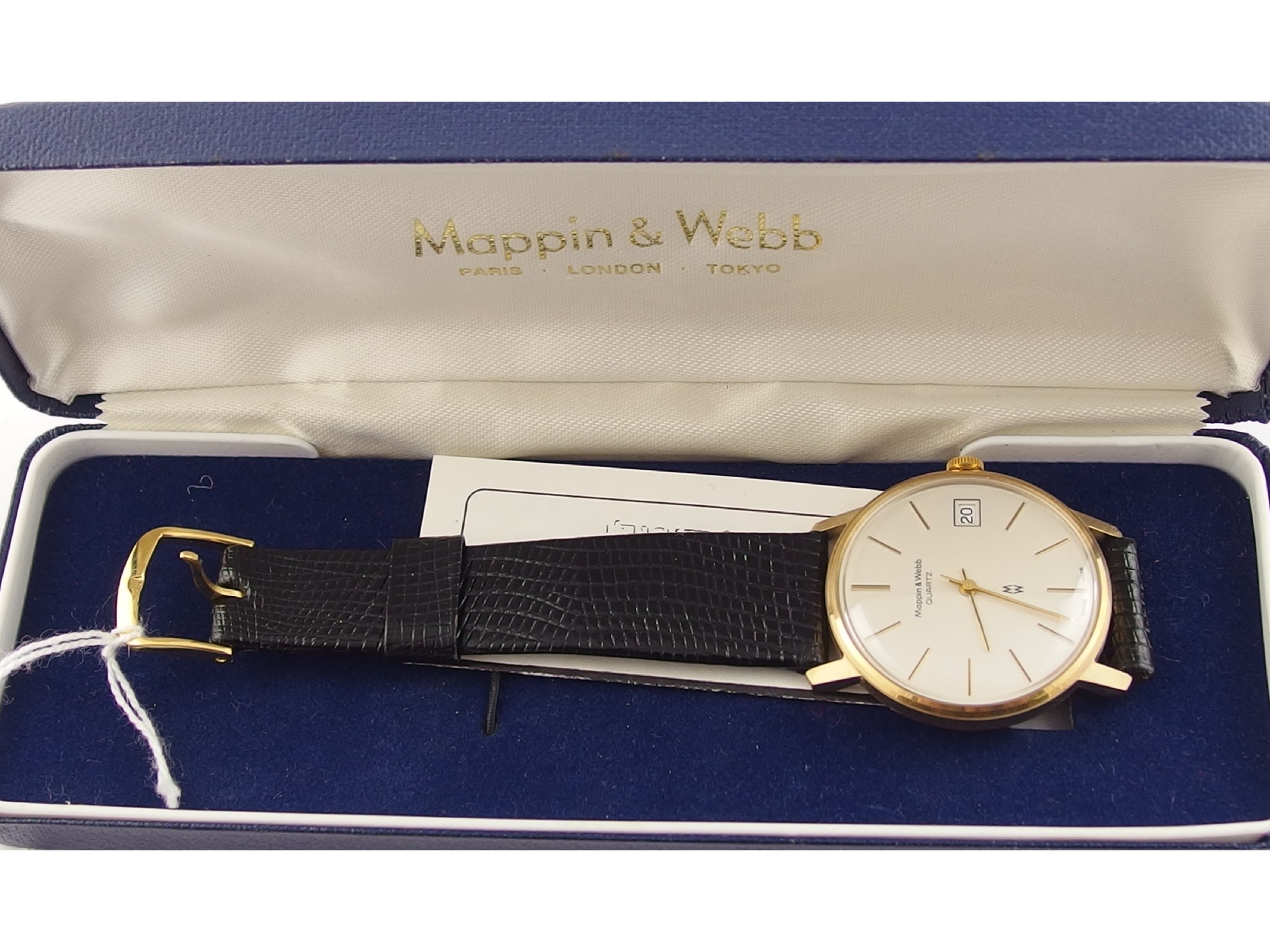 Appraisal: A ct gents Mappin Webb Quartz watch in original box