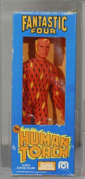 Appraisal: Mego Superheroes Human Torch Action Figure Description Window box ID