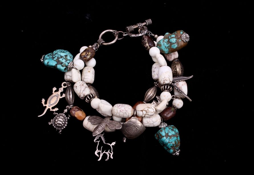 Appraisal: Sterling Morenci Wild Horse Animal Bracelet Included in this lot