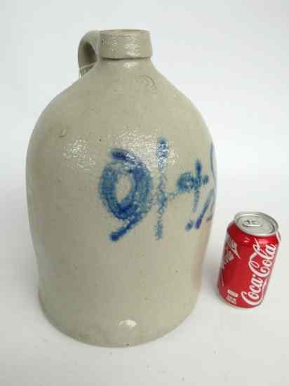 Appraisal: th c stoneware two gallon jug with decoration '' Ht