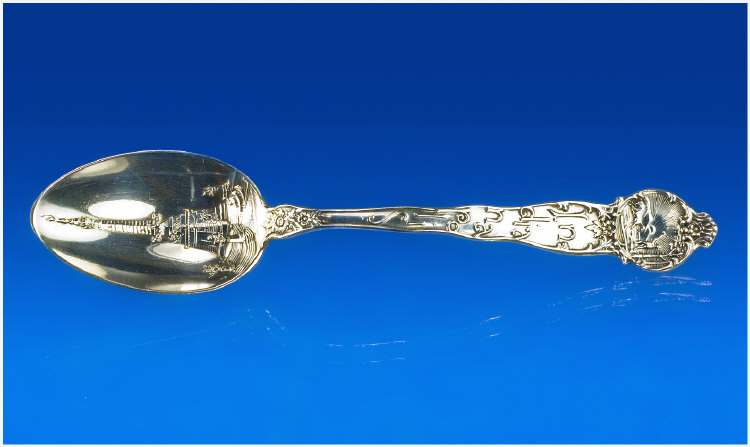 Appraisal: Rare American Silver Art Nouveau Spoon The Finial With An