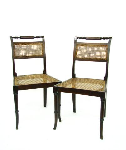 Appraisal: Pair of Cane Back and Seat Side Chairs