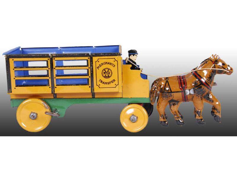 Appraisal: Tin Marx Express Wagon Toy with Original Box Description ''