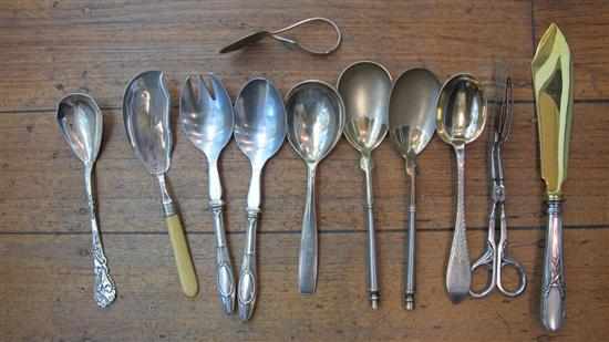 Appraisal: ONE BAG OF ASSORTED SILVER CUTLERY INCLUDING DANISH