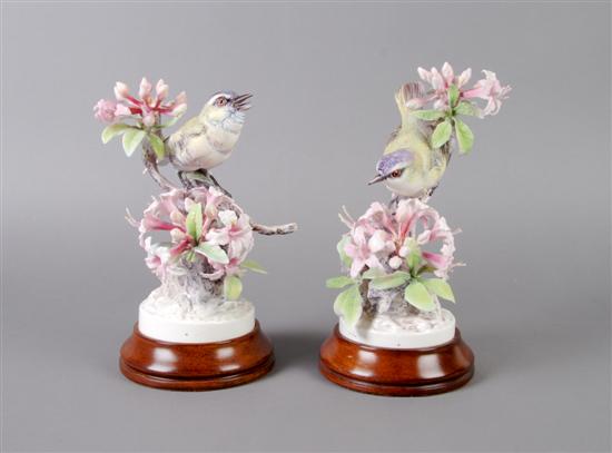 Appraisal: A Pair of Royal Worcester Dorothy Doughty Birds Redeyed Vireos