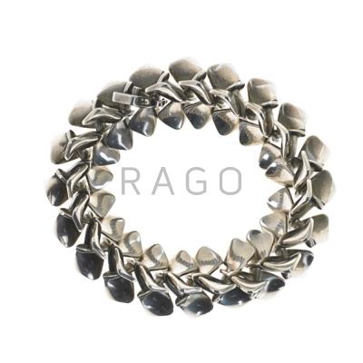 Appraisal: NANNA DITZEL - GEORG JENSEN Sterling silver linked bracelet Denmark