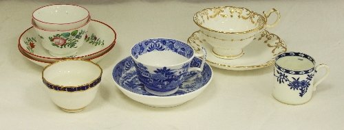 Appraisal: A Spode blue and white willow pattern cup and saucer