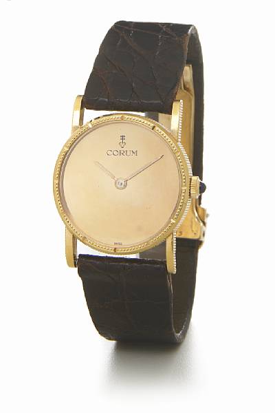 Appraisal: Corum A mid-size k gold wristwatch with k gold folding