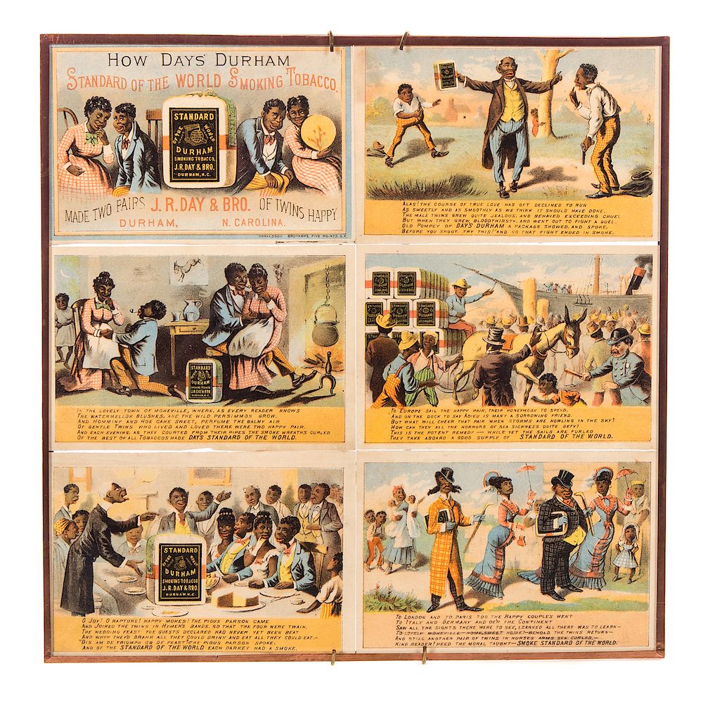 Appraisal: Durham Tobacco Black Americana Advertising Cards Good original condition Please