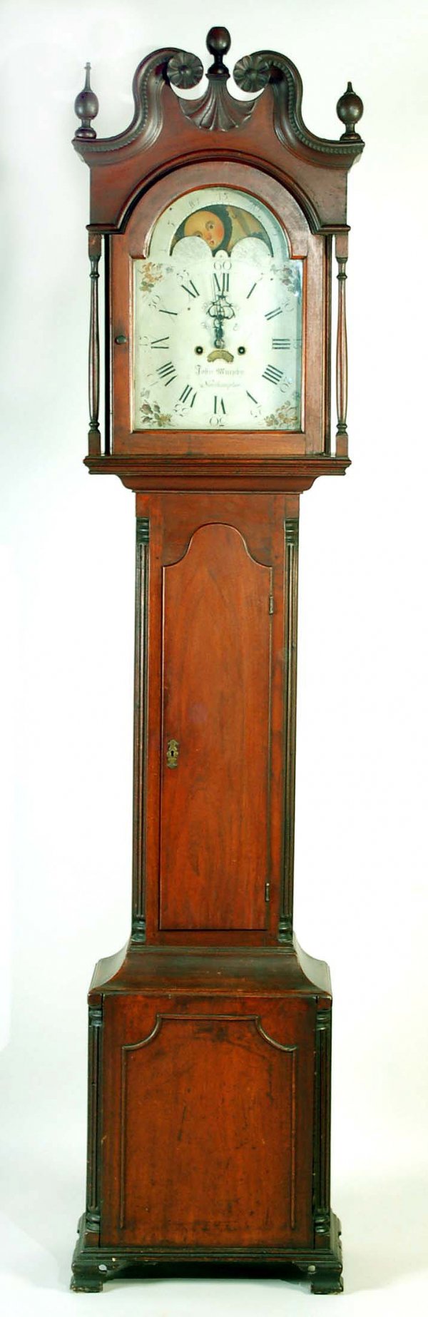 Appraisal: A walnut th century walnut tall case clock made by