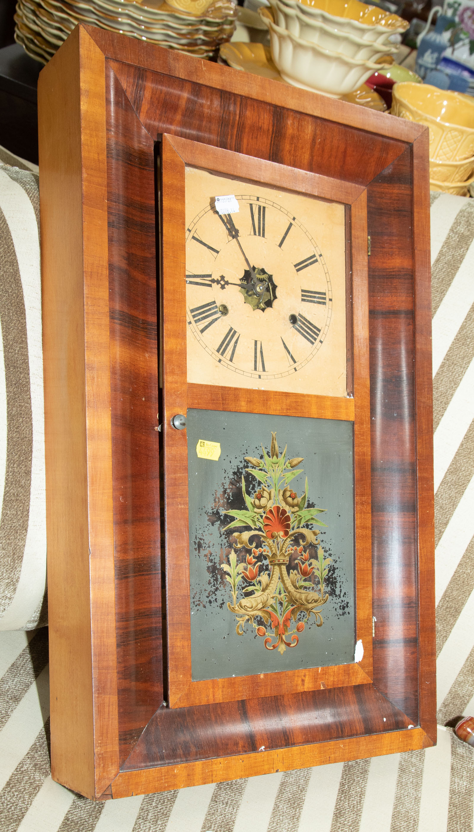 Appraisal: E N WELCH MAHOGANY OGEE BRACKET CLOCK Forestville Ct mid