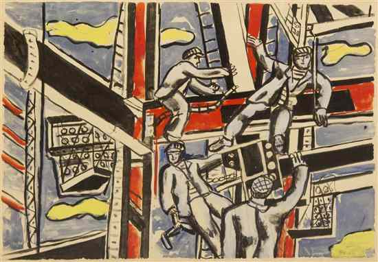 Appraisal: After Fernand Leger French - Les Constructeurs c mixed media