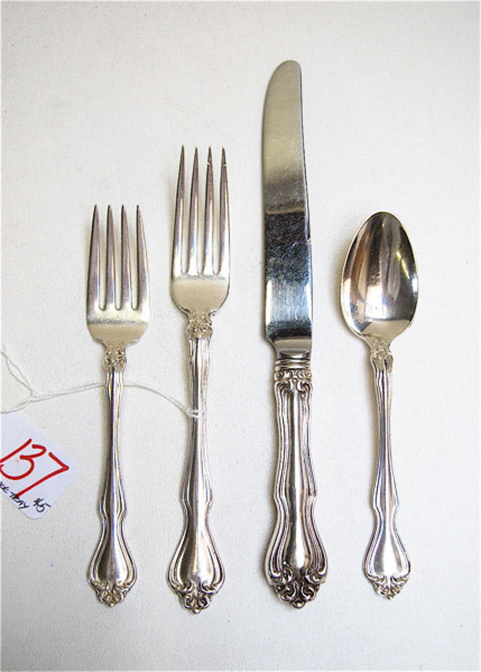 Appraisal: WESTMORLAND STERLING SILVER FLATWARE SET plus storage tray Forty-five piece