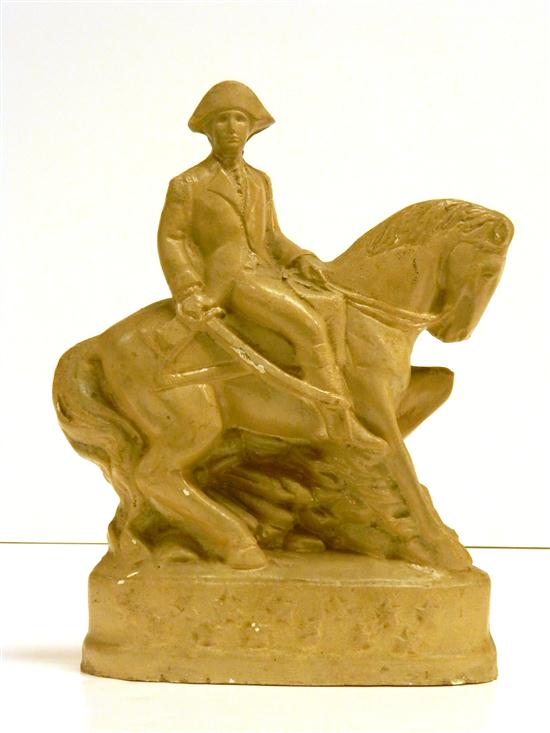 Appraisal: Chalkware figure of George Washington on horseback base decorated with