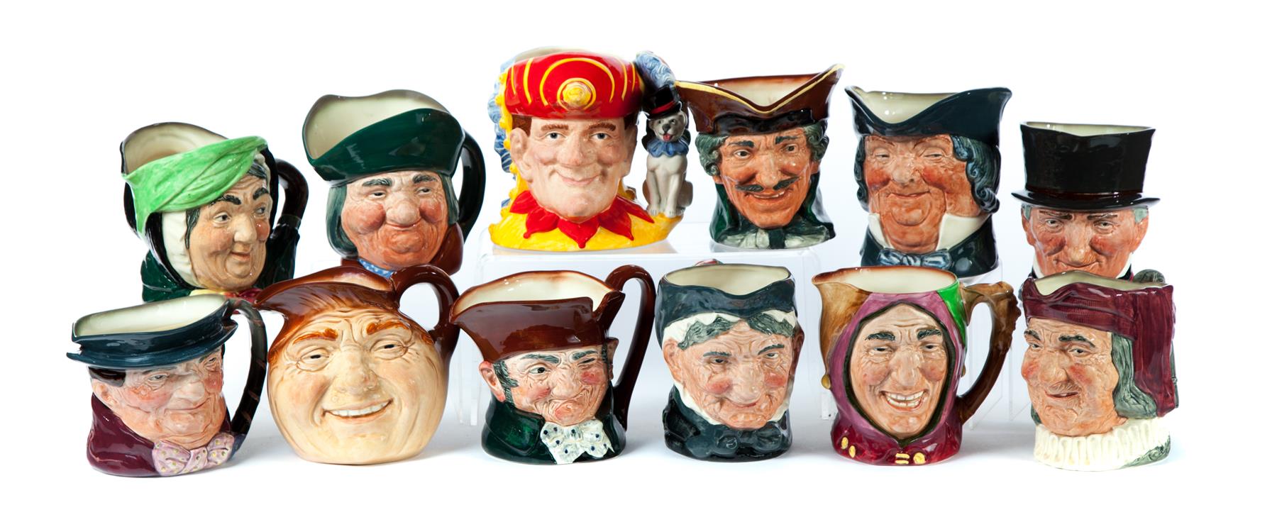 Appraisal: TWELVE ROYAL DOULTON CHARACTER JUGS England nd half- th century