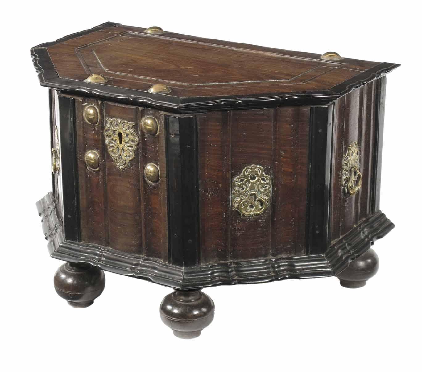 Appraisal: An Anglo-Dutch padouk and ebony small chest