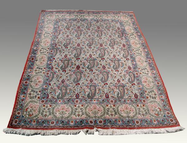 Appraisal: HAND TIED QUM RUG Approx ' '' x ' ''