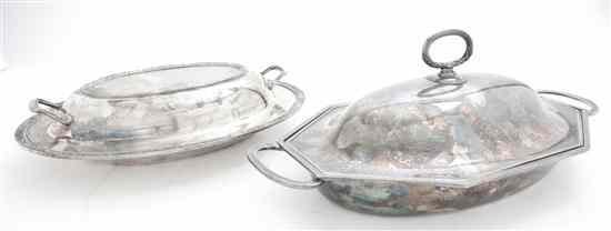 Appraisal: A Collection of Silverplate Serving Articles comprising two double entrees