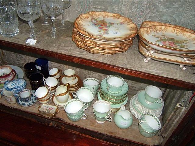 Appraisal: A Doulton blush ivory and floral part dessert service together