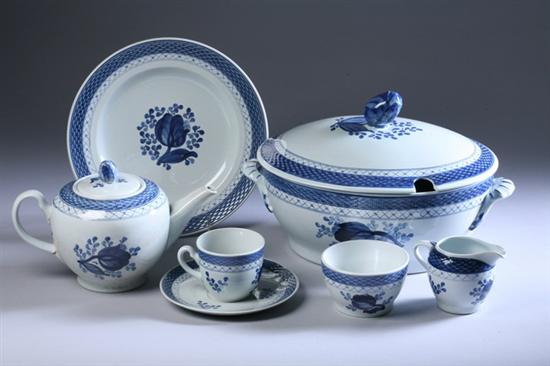 Appraisal: -PIECE ROYAL COPENHAGEN FAJANCE ASSEMBLED PARTIAL DINNER SERVICE Including dinner