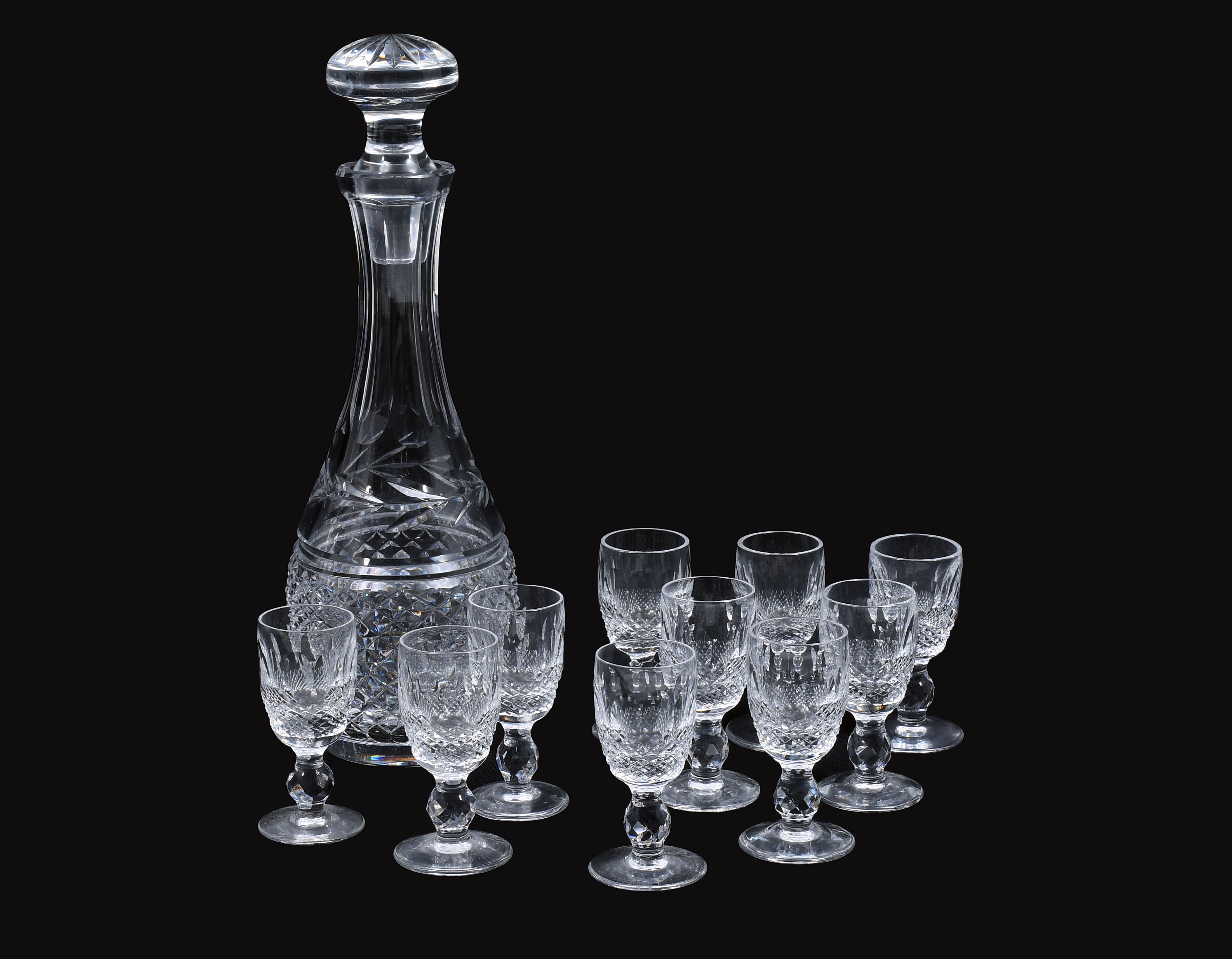 Appraisal: PC WATERFORD CRYSTAL DECANTER CORDIALS Comprising - Decanter - Cordials