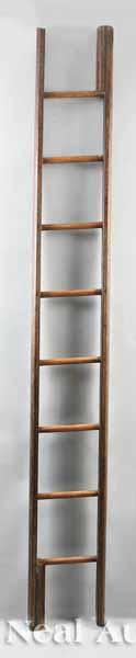 Appraisal: An Antique English Folding Library Ladder early th c the