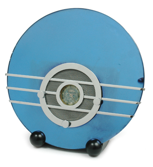 Appraisal: Sparton Bluebird circa radio with circular blue mirrored face with