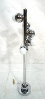 Appraisal: Chrome Column s Modern Floor Lamp tiered chr Chrome Column