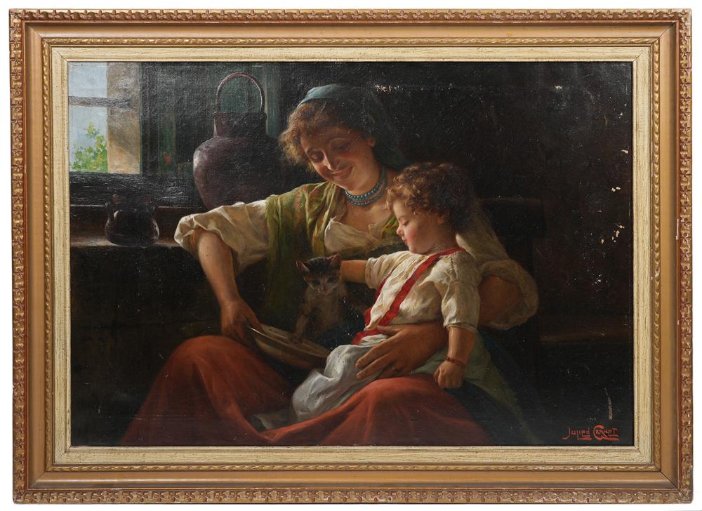 Appraisal: OLD MASTER 'MOTHER AND CHILD' OIL ON CANVASOld Master oil