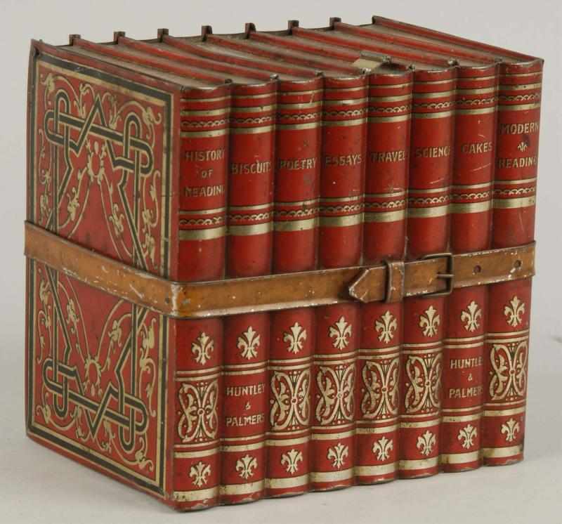 Appraisal: Huntley Palmer Stack of Books Biscuit Tin Description Beautiful condition