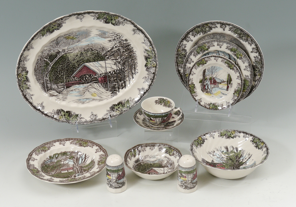 Appraisal: JOHNSON BROS FRIENDLY VILLAGE CHINA Approximately pieces to include Dinner