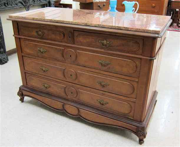 Appraisal: LOUIS XV STYLE CHEST OF DRAWERS French th century having