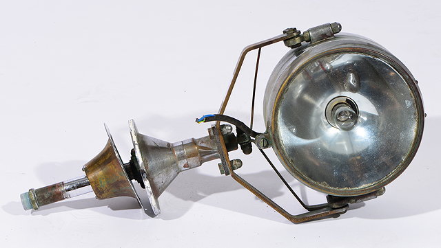 Appraisal: AN OLD CHROME PLATED SPOT LAMP from a motor launch