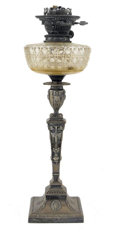 Appraisal: A GEORGE V NEO CLASSICAL STYLE OIL LAMP in the