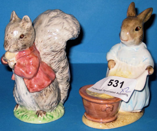 Appraisal: Beswick Beatrix Potter Figures Timmy Tiptoes and Cecily Parsley Both