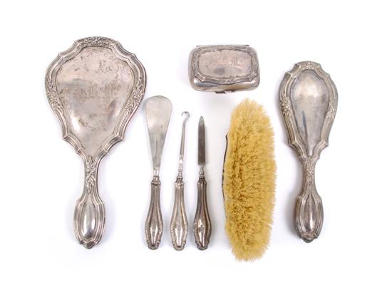 Appraisal: An Assembled American Sterling Silver Dresser Set primarily Dominick and